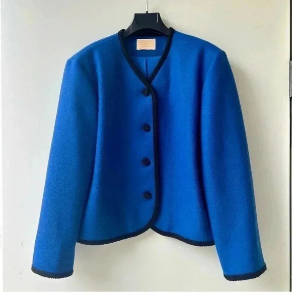 Pendleton vintage jacket - 100% wool made in the USA - blue and black - size 12 - Picture 5 of 13